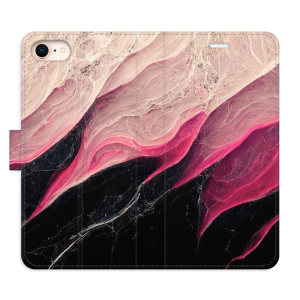Flip pouzdro iSaprio - Apple iPhone 7 / 8 / SE 2020 / SE 2022 - BlackPink Marble - kapsičky na karty
