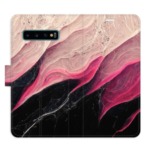 Flip pouzdro iSaprio - Samsung Galaxy S10 - BlackPink Marble - kapsičky na karty