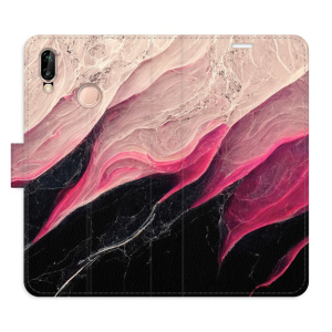 Flip pouzdro iSaprio - Huawei P20 Lite - BlackPink Marble - kapsičky na karty
