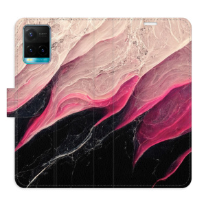 Flip pouzdro iSaprio - Vivo Y21 / Y21s / Y33s - BlackPink Marble - kapsičky na karty