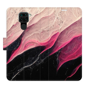 Flip pouzdro iSaprio - Xiaomi Redmi Note 9 - BlackPink Marble - kapsičky na karty