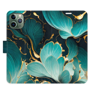 Flip pouzdro iSaprio - Apple iPhone 11 Pro - Blue Flowers 02 - kapsičky na karty