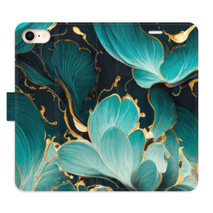 Flip pouzdro iSaprio - Apple iPhone 7 / 8 / SE 2020 / SE 2022 - Blue Flowers 02 - kapsičky na karty