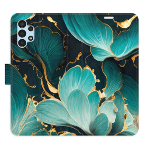 Flip pouzdro iSaprio - Samsung Galaxy A13 / A13 5G - Blue Flowers 02 - kapsičky na karty