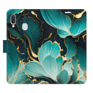 Flip pouzdro iSaprio - Samsung Galaxy A20e - Blue Flowers 02 - kapsičky na karty