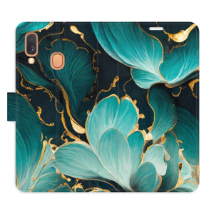 Flip pouzdro iSaprio - Samsung Galaxy A40 - Blue Flowers 02 - kapsičky na karty