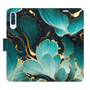 Flip pouzdro iSaprio - Samsung Galaxy A50 - Blue Flowers 02 - kapsičky na karty