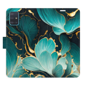 Flip pouzdro iSaprio - Samsung Galaxy A51 - Blue Flowers 02 - kapsičky na karty