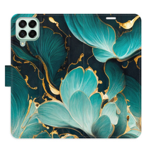 Flip pouzdro iSaprio - Samsung Galaxy M53 5G - Blue Flowers 02 - kapsičky na karty