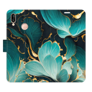 Flip pouzdro iSaprio - Huawei P20 Lite - Blue Flowers 02 - kapsičky na karty
