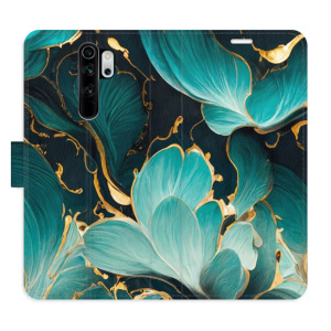 Flip pouzdro iSaprio - Xiaomi Redmi Note 8 Pro - Blue Flowers 02 - kapsičky na karty