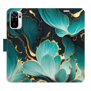 Flip pouzdro iSaprio - Xiaomi Redmi Note 10 / Note 10S - Blue Flowers 02 - kapsičky na karty