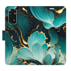 Flip pouzdro iSaprio - Xiaomi Redmi Note 11 / Note 11S - Blue Flowers 02 - kapsičky na karty