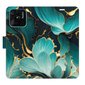 Flip pouzdro iSaprio - Xiaomi Redmi 10C - Blue Flowers 02 - kapsičky na karty