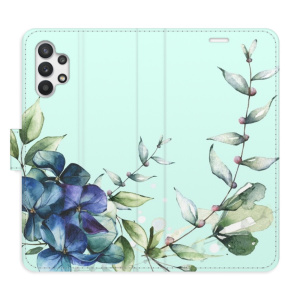 Flip pouzdro iSaprio - Samsung Galaxy A32 - Blue Flowers - kapsičky na karty