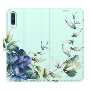 Flip pouzdro iSaprio - Samsung Galaxy A50 - Blue Flowers - kapsičky na karty