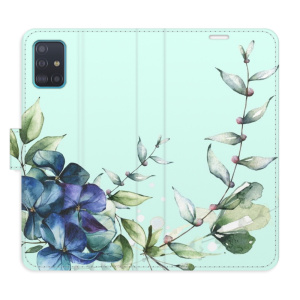 Flip pouzdro iSaprio - Samsung Galaxy A51 - Blue Flowers - kapsičky na karty