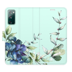 Flip pouzdro iSaprio - Samsung Galaxy S20 FE - Blue Flowers - kapsičky na karty