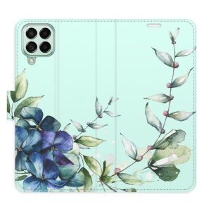 Flip pouzdro iSaprio - Samsung Galaxy M53 5G - Blue Flowers - kapsičky na karty