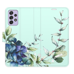 Flip pouzdro iSaprio - Samsung Galaxy A52 5G / A52s 5G - Blue Flowers - kapsičky na karty
