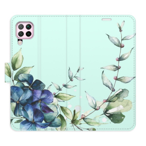 Flip pouzdro iSaprio - Huawei P40 Lite - Blue Flowers - kapsičky na karty