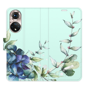 Flip pouzdro iSaprio - Honor 50 / Huawei Nova 9 - Blue Flowers - kapsičky na karty