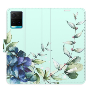 Flip pouzdro iSaprio - Vivo Y21 / Y21s / Y33s - Blue Flowers - kapsičky na karty