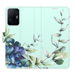 Flip pouzdro iSaprio - Xiaomi 11T / 11T Pro - Blue Flowers - kapsičky na karty