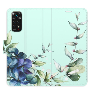 Flip pouzdro iSaprio - Xiaomi Redmi Note 11 / Note 11S - Blue Flowers - kapsičky na karty