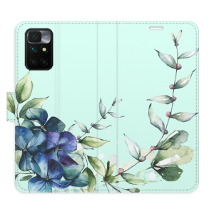 Flip pouzdro iSaprio - Xiaomi Redmi 10 / Redmi 10 2022 - Blue Flowers - kapsičky na karty