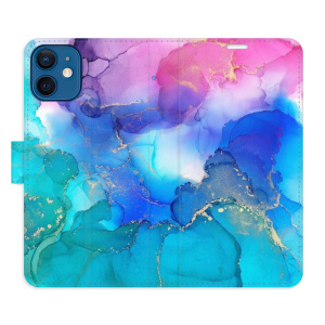 Flip pouzdro iSaprio - Apple iPhone 12 mini - BluePink Paint - kapsičky na karty