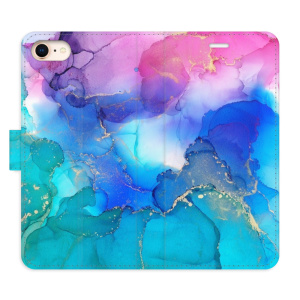 Flip pouzdro iSaprio - Apple iPhone 7 / 8 / SE 2020 / SE 2022 - BluePink Paint - kapsičky na karty