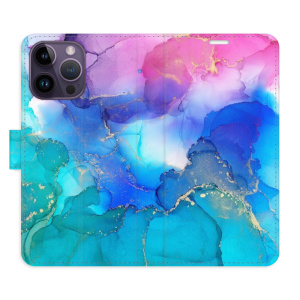 Flip pouzdro iSaprio - Apple iPhone 14 Pro Max - BluePink Paint - kapsičky na karty