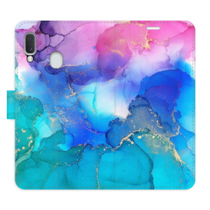 Flip pouzdro iSaprio - Samsung Galaxy A20e - BluePink Paint - kapsičky na karty