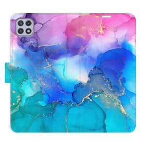 Flip pouzdro iSaprio - Samsung Galaxy A22 5G - BluePink Paint - kapsičky na karty