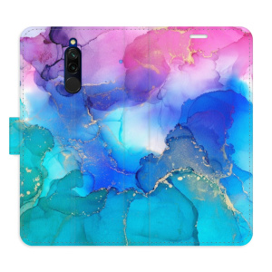 Flip pouzdro iSaprio - Xiaomi Redmi 8 - BluePink Paint - kapsičky na karty
