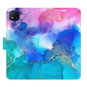 Flip pouzdro iSaprio - Xiaomi Redmi 9C - BluePink Paint - kapsičky na karty