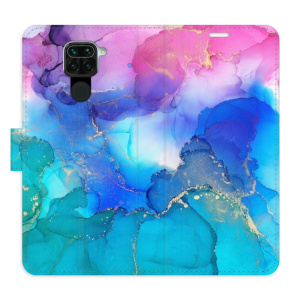 Flip pouzdro iSaprio - Xiaomi Redmi Note 9 - BluePink Paint - kapsičky na karty