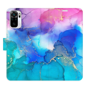 Flip pouzdro iSaprio - Xiaomi Redmi Note 10 / Note 10S - BluePink Paint - kapsičky na karty