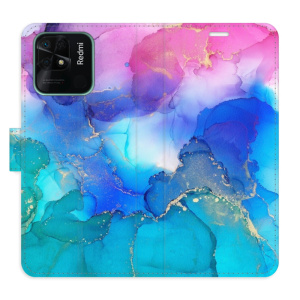 Flip pouzdro iSaprio - Xiaomi Redmi 10C - BluePink Paint - kapsičky na karty