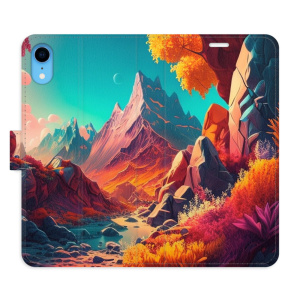 Flip pouzdro iSaprio - Apple iPhone XR - Colorful Mountains - kapsičky na karty