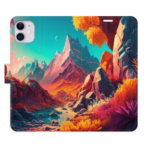 Flip pouzdro iSaprio - Apple iPhone 11 - Colorful Mountains - kapsičky na karty