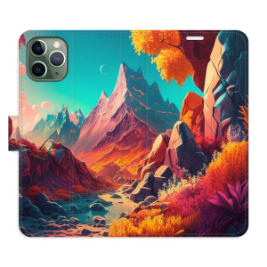 Flip pouzdro iSaprio - Apple iPhone 11 Pro - Colorful Mountains - kapsičky na karty