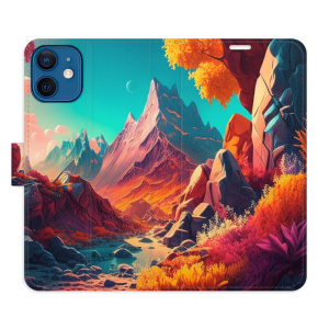 Flip pouzdro iSaprio - Apple iPhone 12 mini - Colorful Mountains - kapsičky na karty