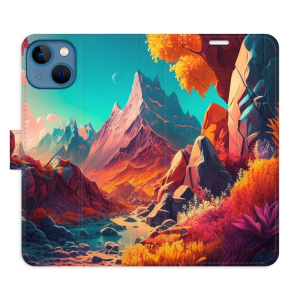 Flip pouzdro iSaprio - Apple iPhone 13 - Colorful Mountains - kapsičky na karty