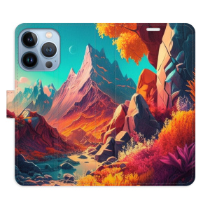 Flip pouzdro iSaprio - Apple iPhone 13 Pro - Colorful Mountains - kapsičky na karty
