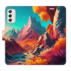 Flip pouzdro iSaprio - Samsung Galaxy M52 5G - Colorful Mountains - kapsičky na karty