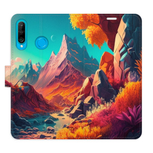 Flip pouzdro iSaprio - Huawei P30 Lite - Colorful Mountains - kapsičky na karty