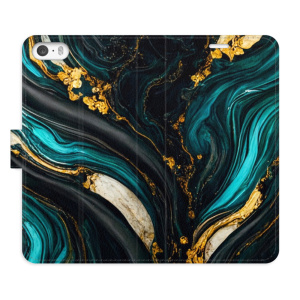 Flip pouzdro iSaprio - Apple iPhone 5 / 5S / SE - Dark Paint - kapsičky na karty