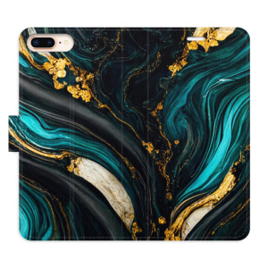 Flip pouzdro iSaprio - Apple iPhone 7 Plus / 8 Plus - Dark Paint - kapsičky na karty